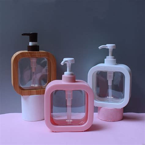 Cosmetics Packaging Containers 300ml 500ml Empty Packaging Square Plastic Shampoo Bottle For ...