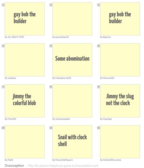 Gay Bob The Builder Drawception