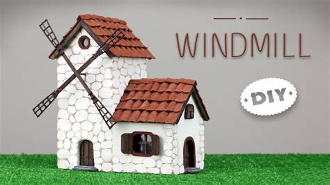 How To Make A Windmill Cardboard Diy Fairy House Windmill Youtube