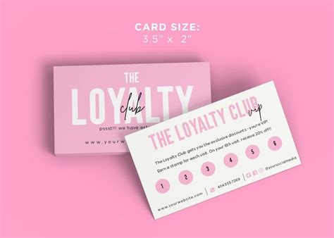 Small Business Loyalty Card Feminine Loyalty Card Editable Etsy