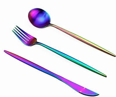 Amazon IQCWOOD Spoons And Forks Set Flatware Set 3 Pair Forks