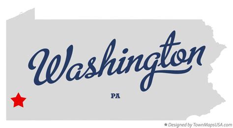 Map of Washington, Washington County, PA, Pennsylvania