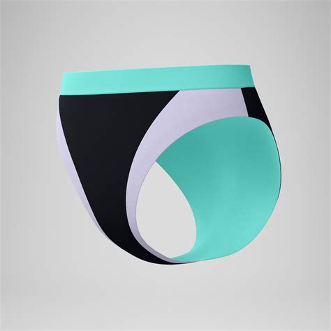 Women S FLU NTE Colourblock Hi Waist Bikini Bottom Black Speedo UK