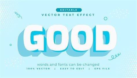 Estilo 3d buen efecto de texto de título editable Vector Gratis