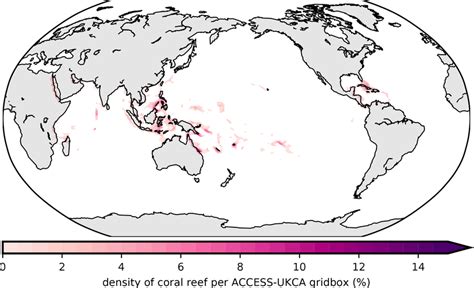 The Areal Fraction Of Each Access Ukca Grid Box Covered By Warm Water