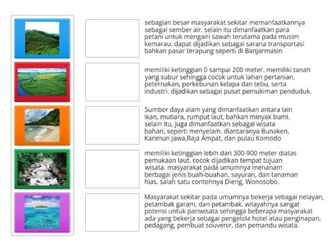 Pengaruh Kondisi Geografis Terhadap Kegiatan Manusia Tema 9 ST 1 Match Up