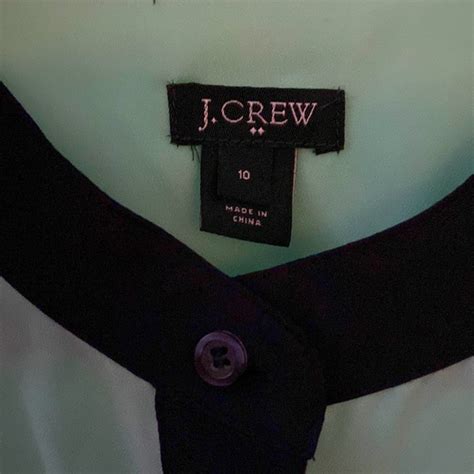 J Crew Tops J Crew Mint Green Navy Sleeveless Blouse Poshmark