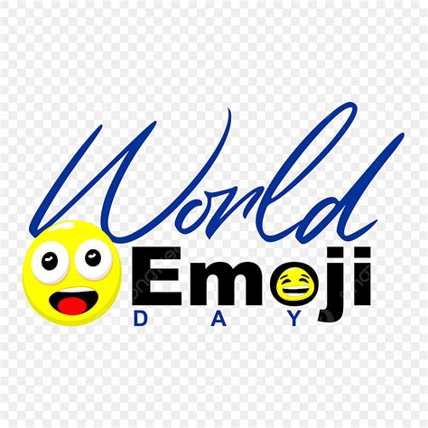 Letras De Dia Do Emoji Do Mundo PNG Celebração Emoji Dia Mundial De