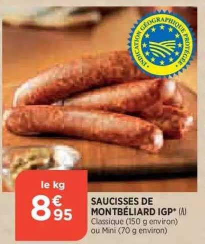 Promo Saucisses De Montb Liard Igp Chez Atac Icatalogue Fr