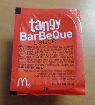 ingredients mcdonalds barbecue sauce