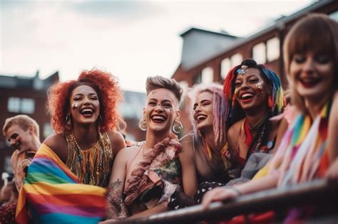 Felicidad en el desfile del orgullo lgbtq en ámsterdam celebración del orgullo gay en ámsterdam