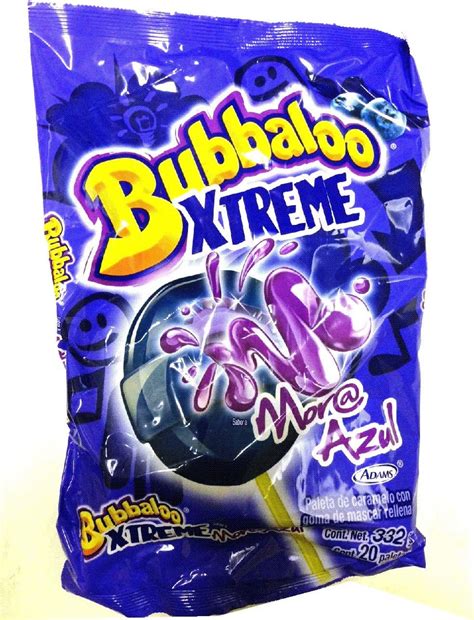 Addams Bubbaloo Xtreme Paleta De Caramelo Rellena Con Goma De Mascar