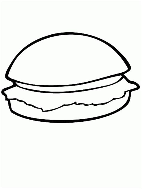 Hamburger Coloring Page - Coloring Home