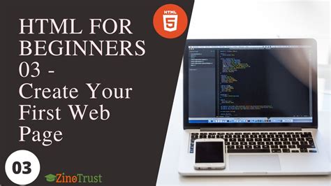 HTML For Beginners 03 Create Your First Web Page YouTube