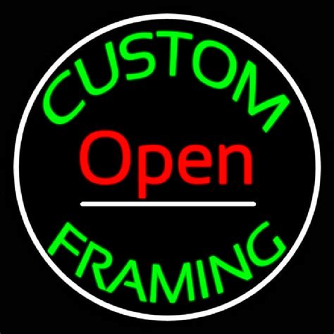 Custom Custom Framing Open Frame With Border Neon Sign Usa Custom