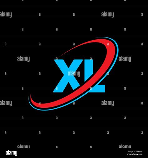 Xl X L Letter Logo Design Initial Letter Xl Linked Circle Uppercase