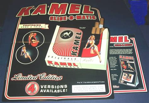 Vintage Red Kamel Cigarettes Slide O Matic Box Store Poster Etsy