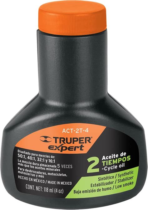 TRUPER ACT 2T 4 Aceite sintético de motor de dos tiempos 4 onzas 118