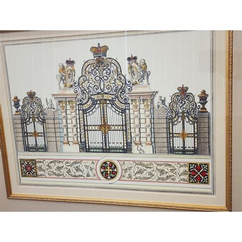 Large Decorative Framed Architectural Prints A Pair Chairish