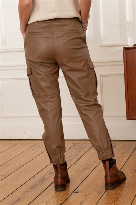 Pantalon Femme Oakwood Cargo Cafe Cuir City