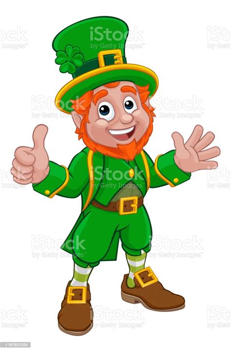 Leprechaun St Patricks Day Cartoon Character Stock Illustration