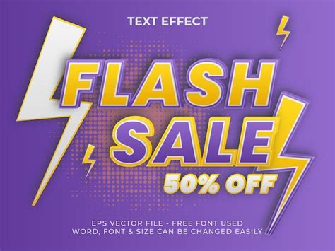 Style D Effet De Texte De Vente Flash Illustration Vectorielle D Effet