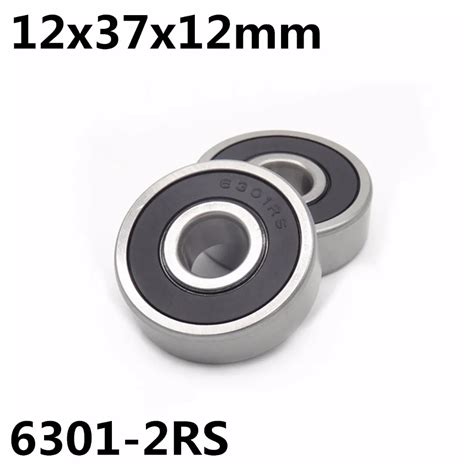 10pcs 6301 2rs Ball Bearing 12x37x12 Mm Deep Groove Ball Bearing High