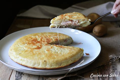 Tortino Di Patate In Padella Scamorza E Prosciutto