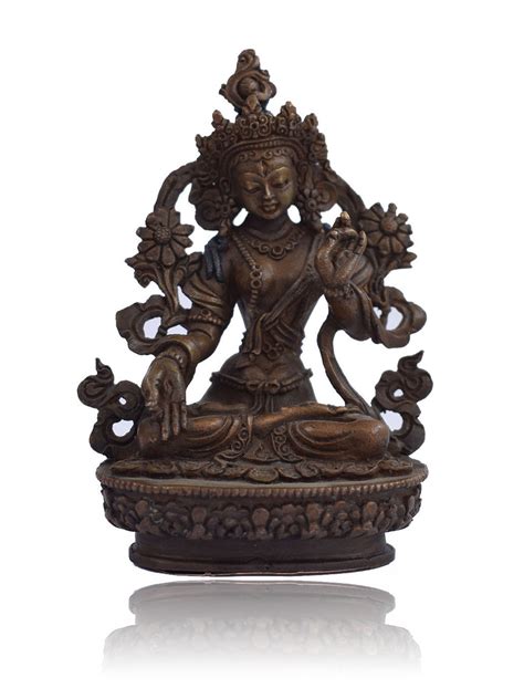 Buddhist Statue Of White Tara Oxidized Finishing Price Us