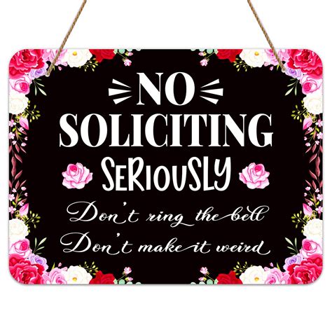 Buy WhatSign No Soliciting Sign For House Home 6 X8 Funny No