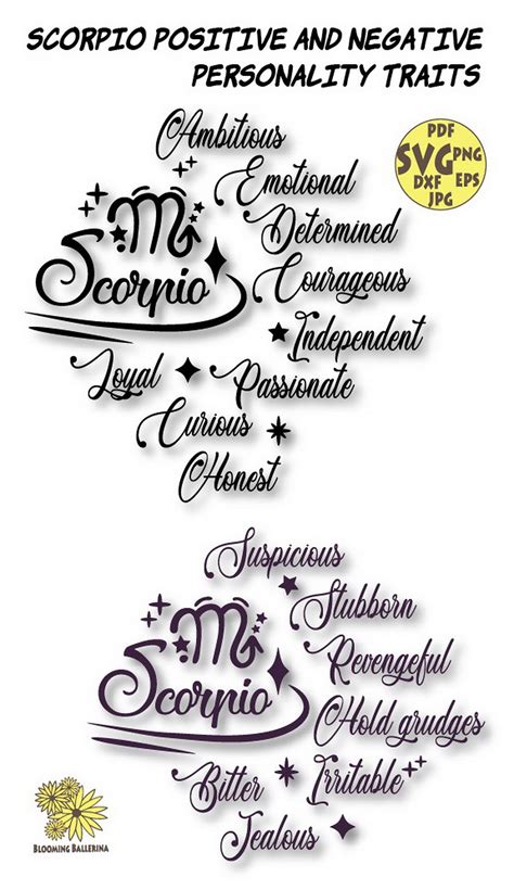 Scorpio Svg File, Scorpio Positive and Negative Personality Traits Svg
