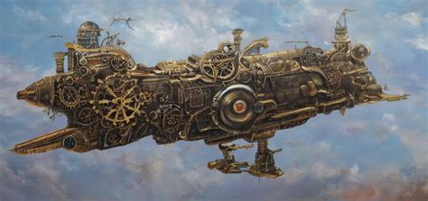 Oil Painting Of A Steampunk Spaceship Stable Diffusion Openart