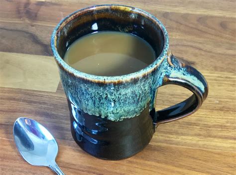 Handmade pottery mug, coffee or tea, hot or cold beverage cup, large