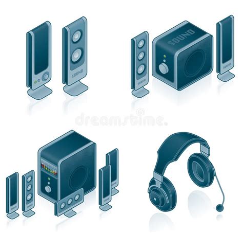 Iconos Del Hardware Fijados Ilustración del Vector Ilustración de