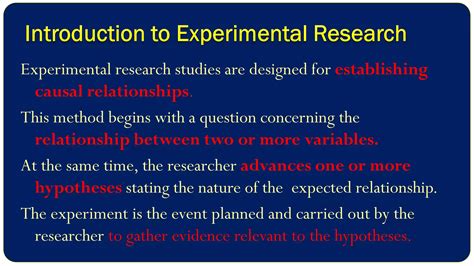 Experimental Research Design Meaning Characteristics And Classification Ppt