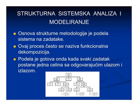 PDF STRUKTURNA SISTEMSKA ANALIZA I MODELIRANJE MODELIRANJE Koncept