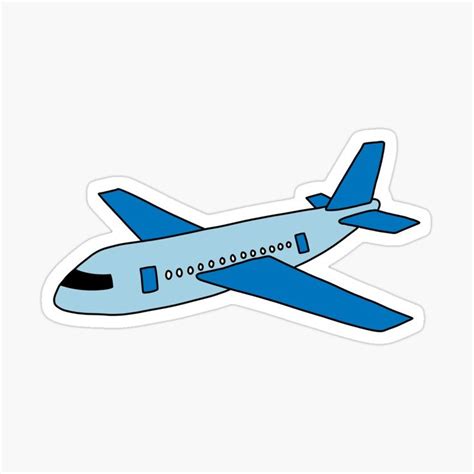 An Airplane Flying In The Sky Sticker