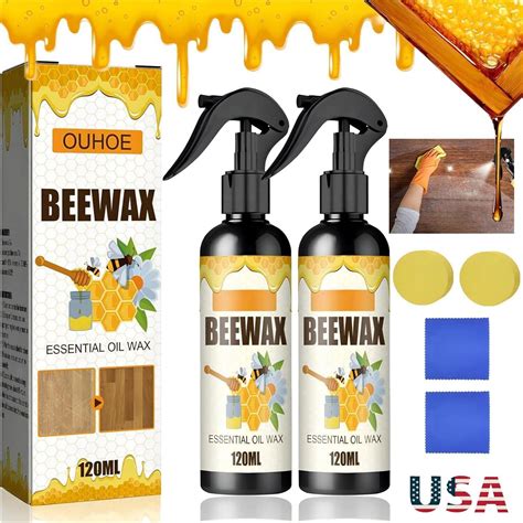 2Pcs Beeswax Spray Beeswax Spray Cleaner Natural Micro Molecularized