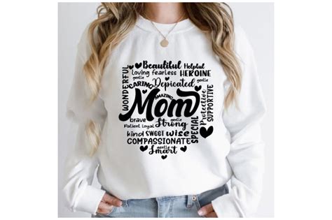 Mom Word Art Svg Typography Graphic By Panda Art · Creative Fabrica