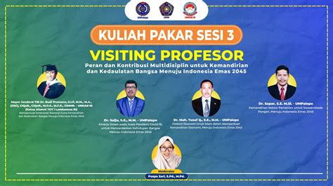 Kuliah Pakar Sesi Visiting Profesor Youtube