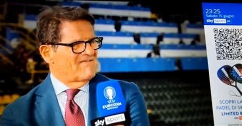 Euro Clamorosa Gaffe Di Fabio Capello Non Si Accorge Che Bastoni