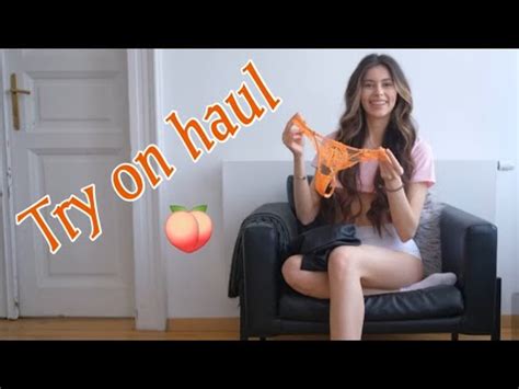 Try On Haul Thong Panty Haul Multi Colour Transparent Try On Tiny See Through Lingerie