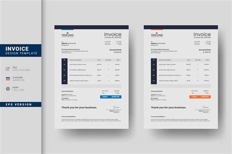 Creative Business Invoice Design Template Vector Art At Vecteezy