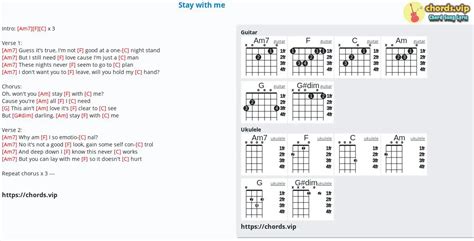 Chord: Stay with me - tab, song lyric, sheet, guitar, ukulele | chords.vip