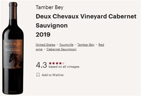 Tamber Bey Deux Chevaux Vineyard Cabernet Sauvignon