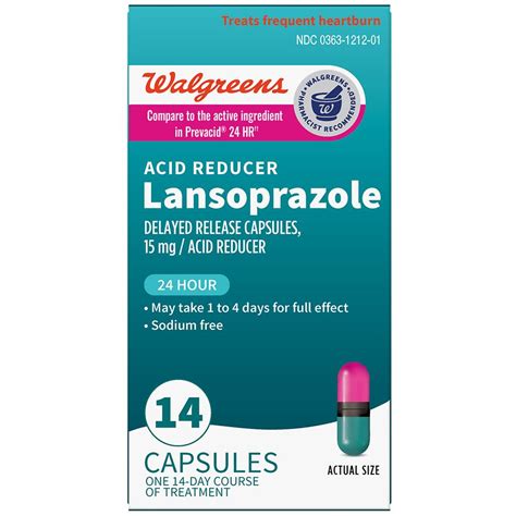 Walgreens Lansoprazole Delayed Release Capsules Walgreens