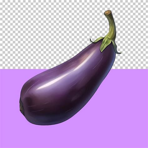 Premium Psd A Purple Eggplant Isolated Object Transparent Background