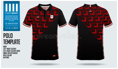 Красный дизайн шаблона спорта рубашки поло стрелки для футболки, набора ...