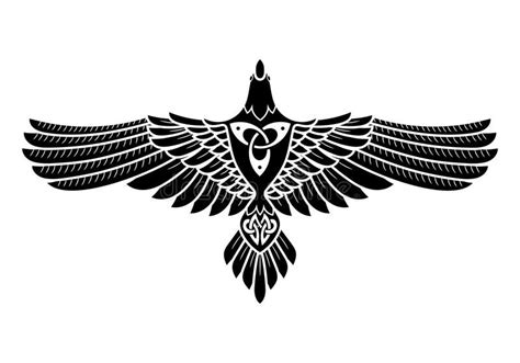 The Raven Of Odin In Norse Celtic Style Stock Illustration