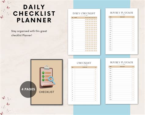 Editable Daily Checklist Printable Weekly To Do List Weekly Checklist Template Daily Task